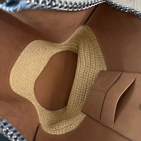 Stella McCartney Falabella Rafia Tote Blue - Picture 8 of 9